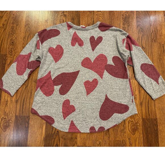 For the Republic Women’s Casual Hearts Top – Size 1X – Cozy Everyday Style - Picture 2 of 6